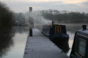 Ice on pontoon at Gunthorpe